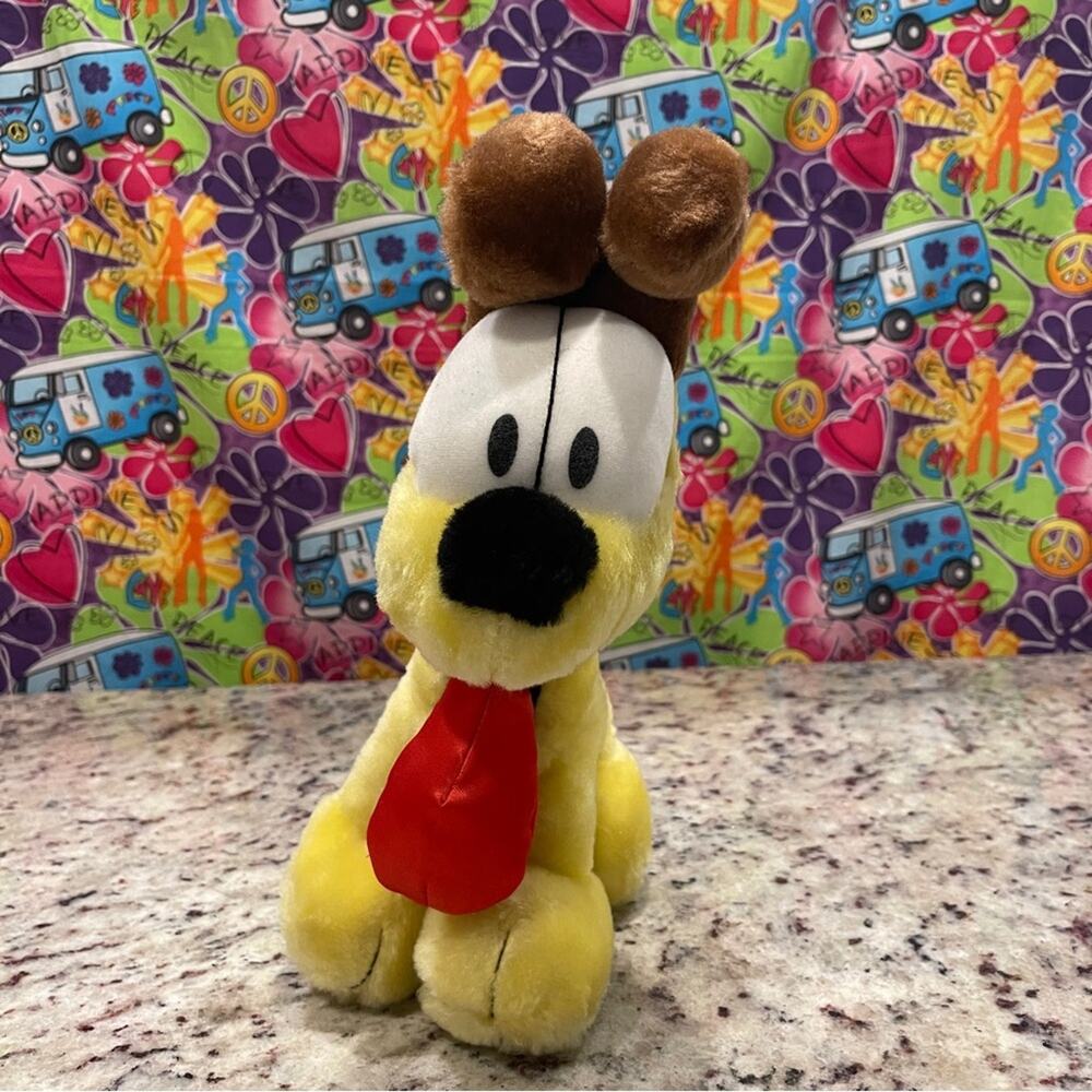Garfield Odie 11" Plush Dog Toy with Red Hanging tongue